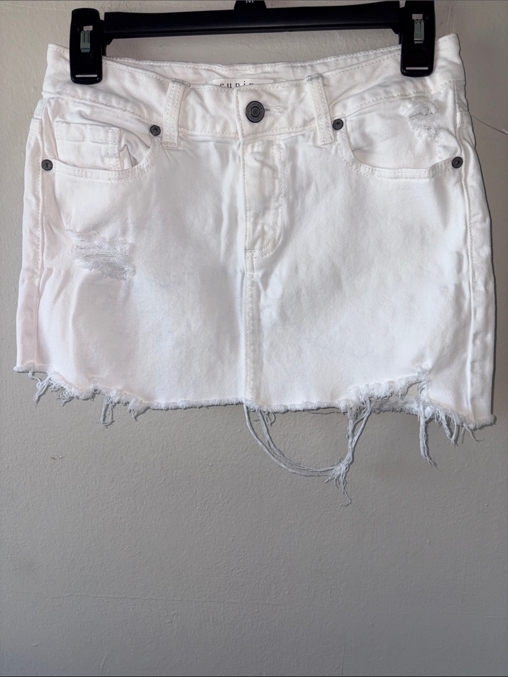 Eunina Aubree Mid Rise Mini Denim Skirt